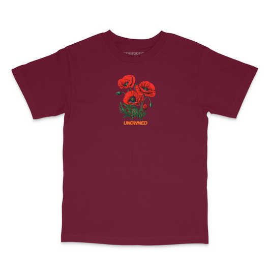 Poppy Tee (Burgundy)